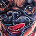 Tattoos - Pug Dog Illustrative Tattoo - 52150